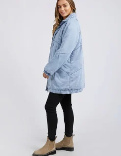 Foxwood Jackets & Coats|Rosalee Longline Jacket - Light Blue