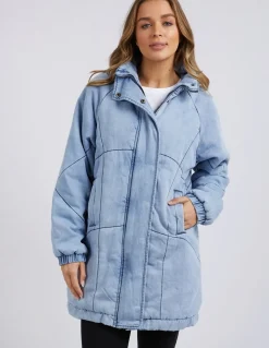 Foxwood Jackets & Coats|Rosalee Longline Jacket - Light Blue