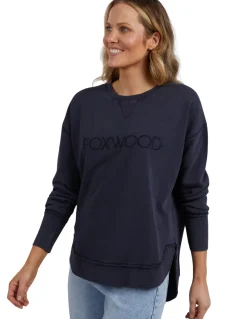 Foxwood Jumpers|Simplified Crew- Washed Navy