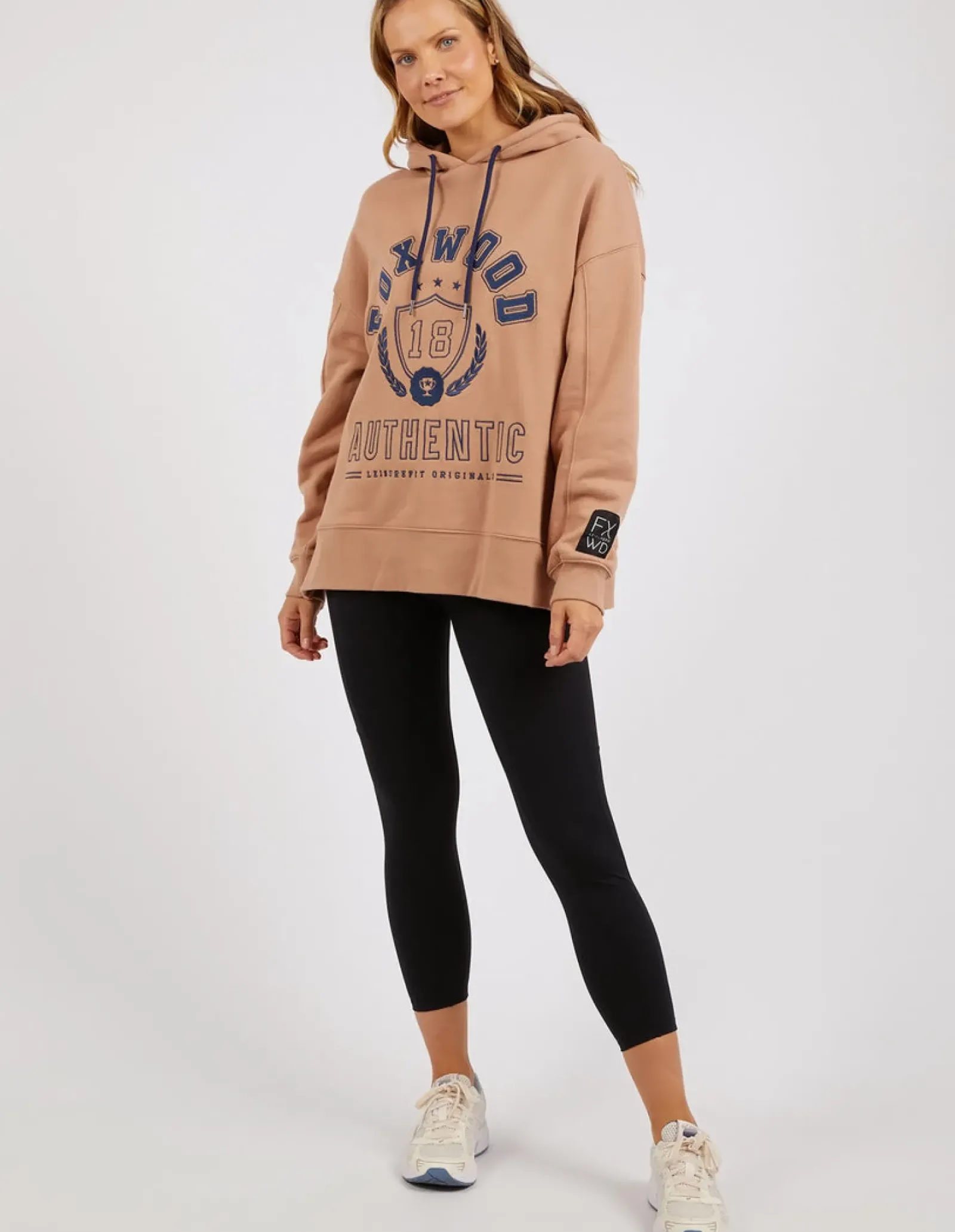 Foxwood Tops|Varsity Hoody - Latte