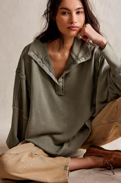 Free People Tops|Camden Henley - Laurel Oak