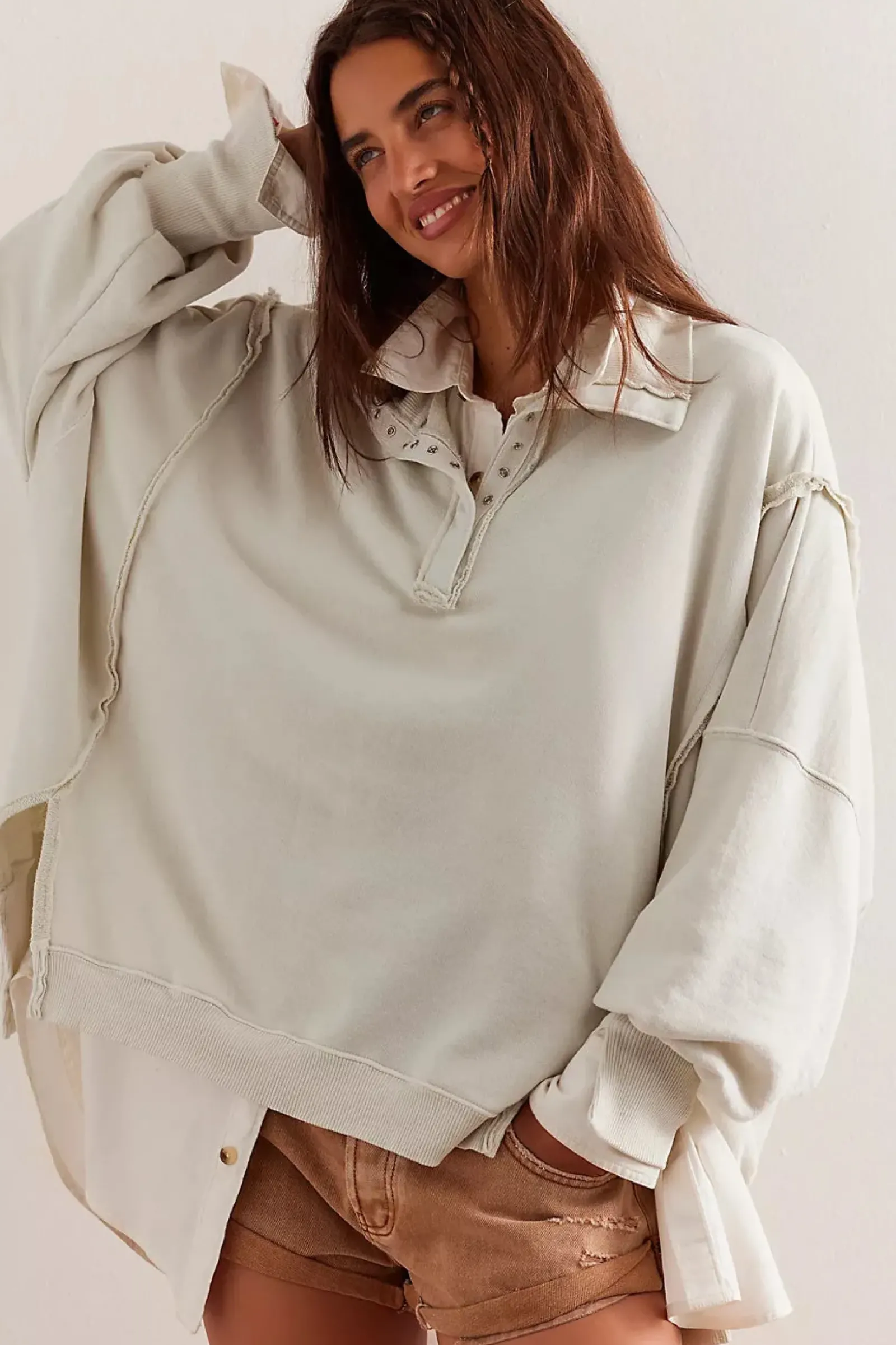 Free People Tops|Camden Henley - Grey Opal