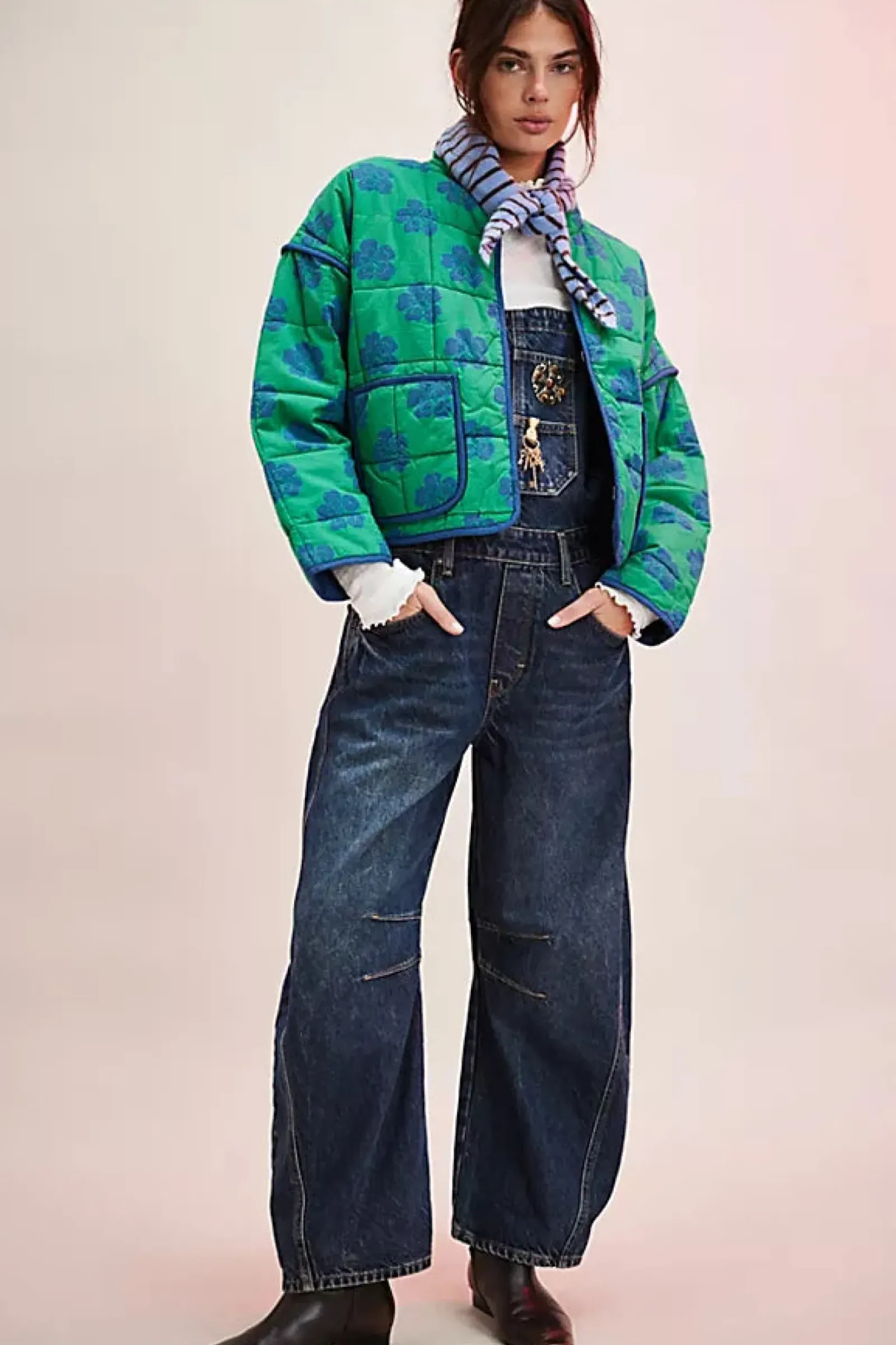 Free People Jackets & Coats|Chloe Jacket - Grass Combo