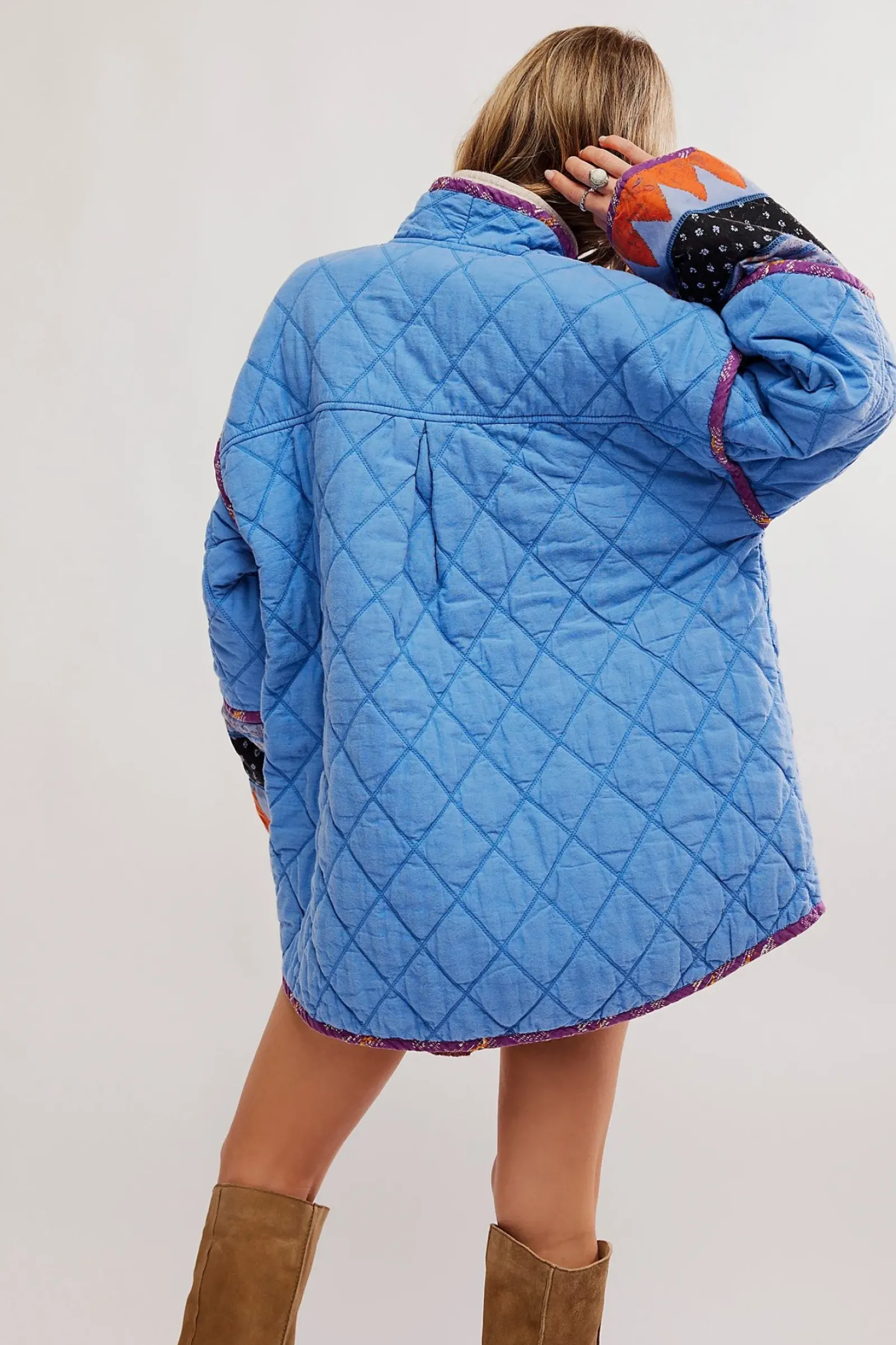 Free People Jackets & Coats|Winnie Jacket - Blue Combo