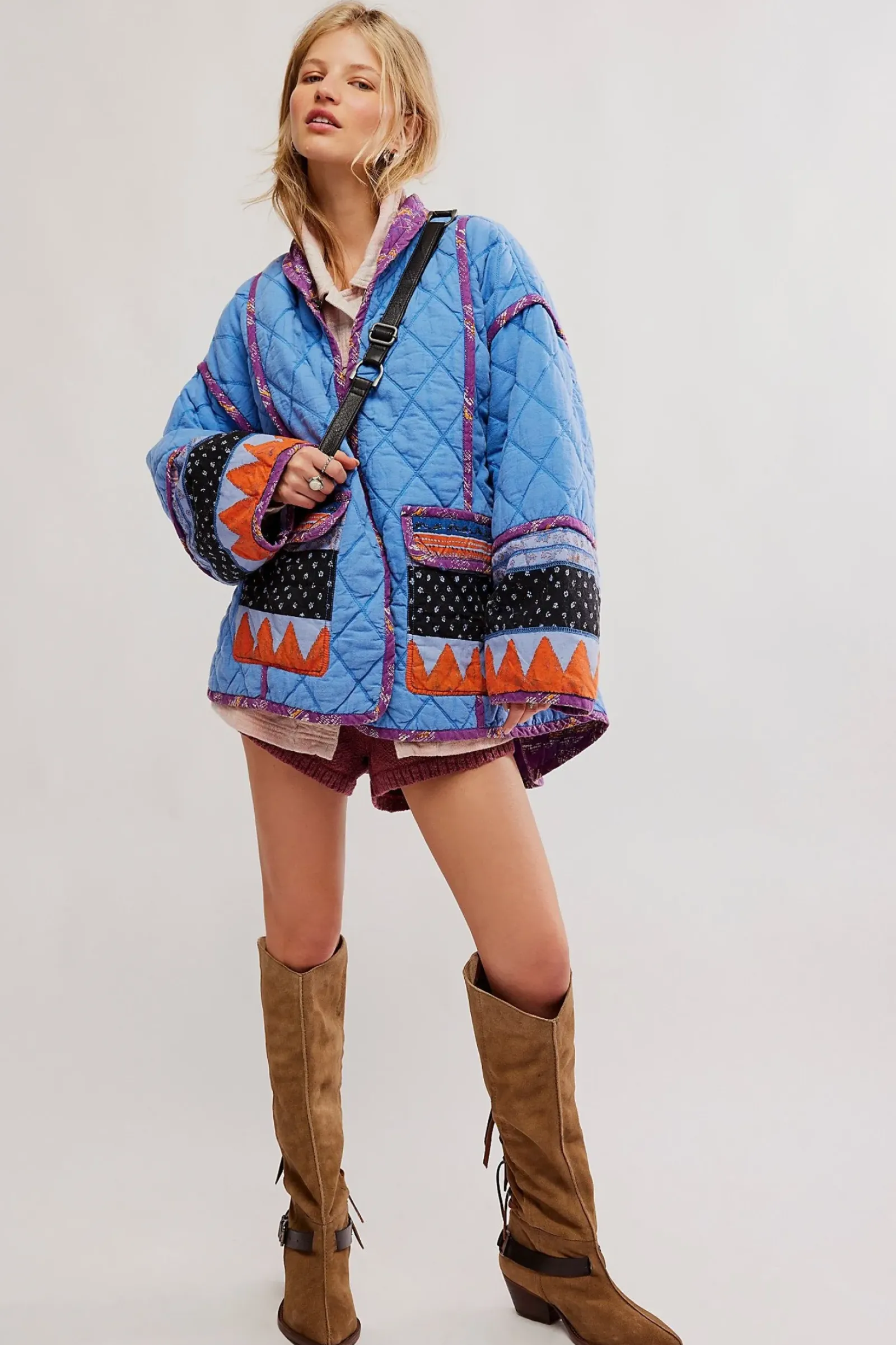 Free People Jackets & Coats|Winnie Jacket - Blue Combo