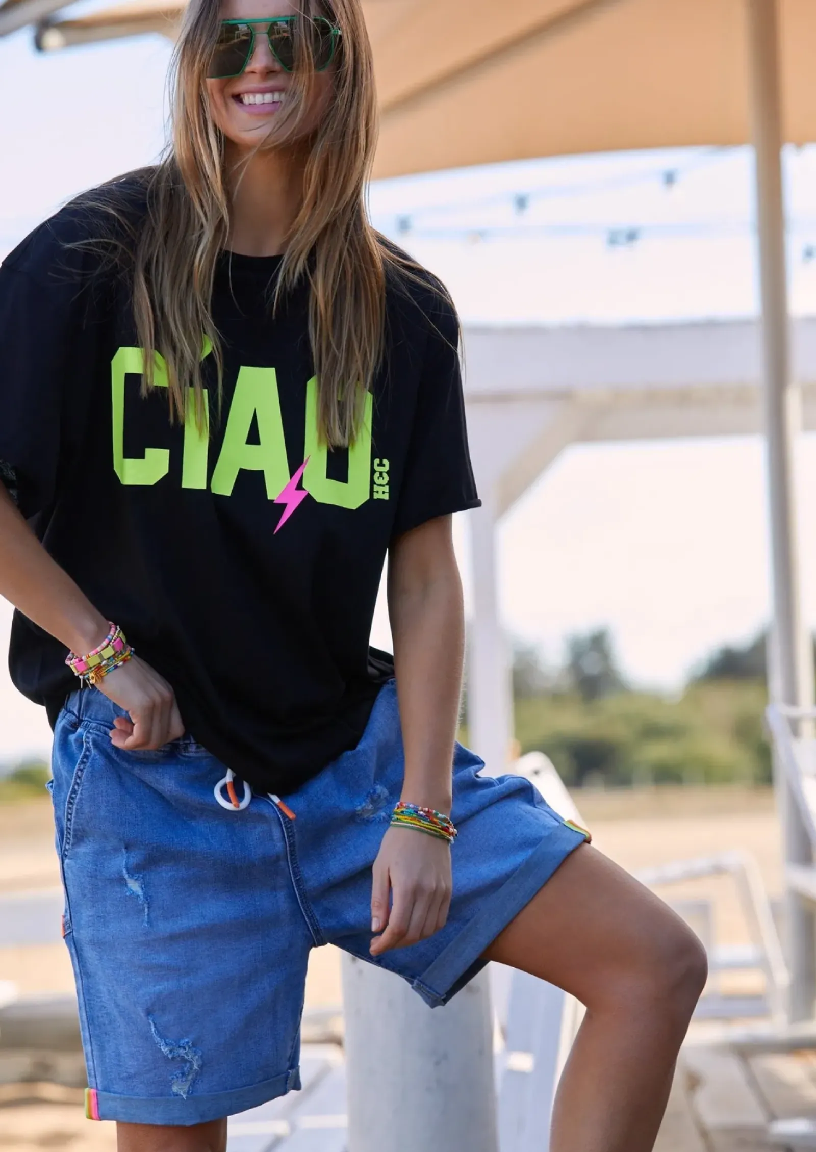 Cat Hammill Tops|Hammill & Co Ciao Tee - Black