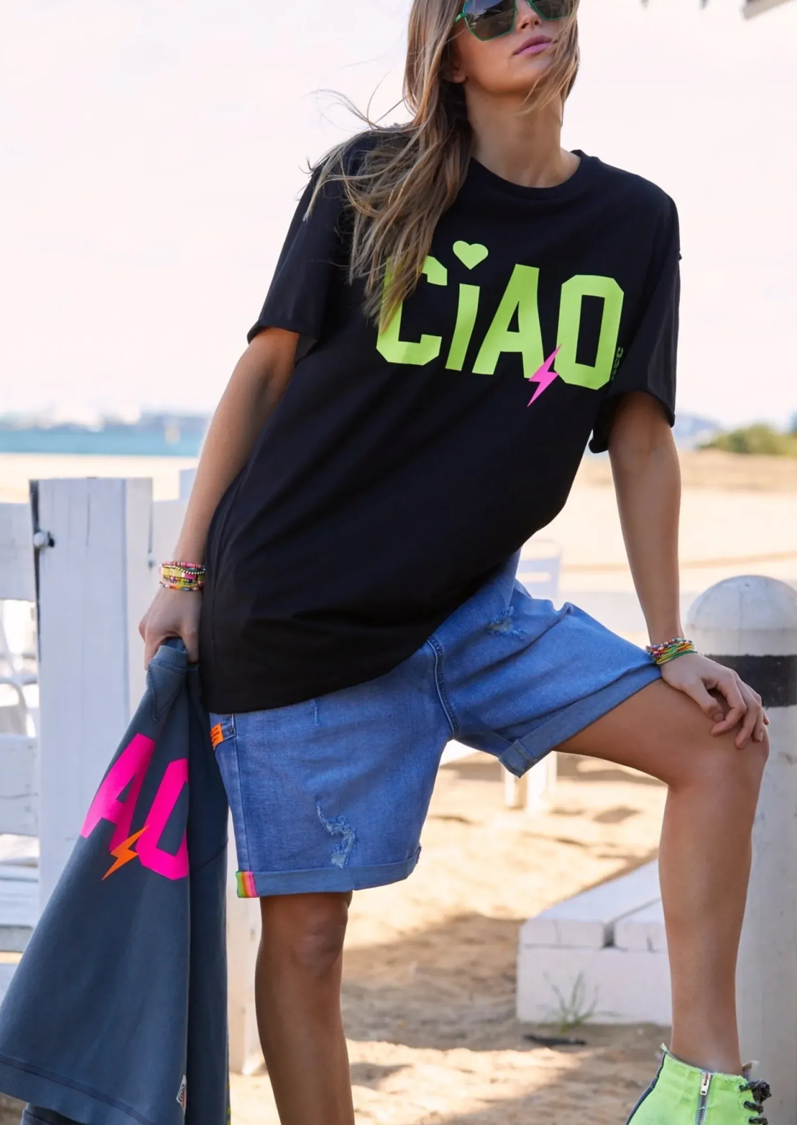 Cat Hammill Tops|Hammill & Co Ciao Tee - Black