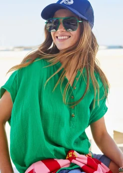 Cat Hammill Toggle Menu|Tops|Hammill & Co Island Soul Shirt - Emerald