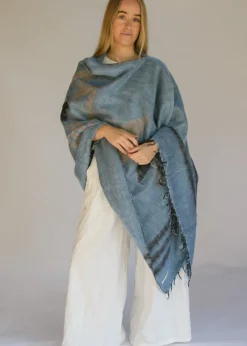 Hobo & Hatch Ponchos & Scarves|Hobo & Hatch Aztec Poncho- Denim