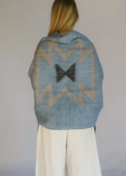 Hobo & Hatch Ponchos & Scarves|Hobo & Hatch Aztec Poncho- Denim