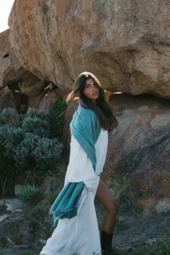 Hobo & Hatch Ponchos & Scarves|Hobo & Hatch Scarf- Marine