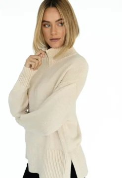 Humidity Tops|Knitwear|Gabriel Zip Jumper - Sand