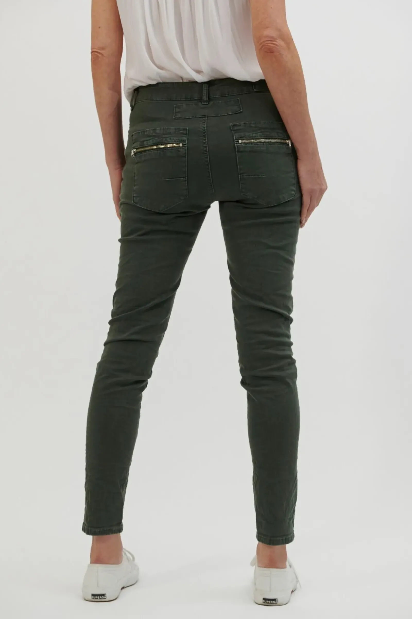 Italian Star Toggle Menu|Pants|Button Jean - Military
