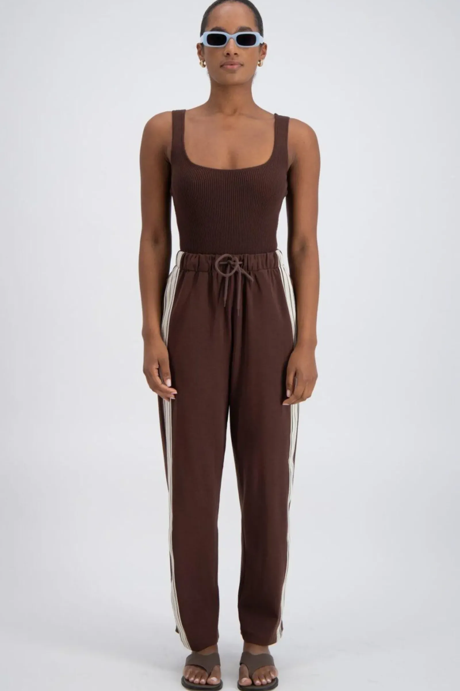 Jasmine Alexa Pants|Panarea Trackpant - Brown