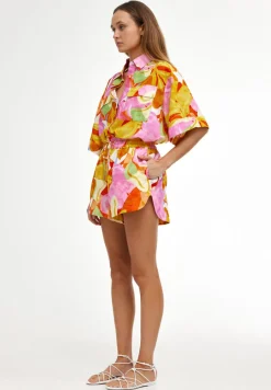 Kinney Tops|Juniper Shirt - Capri Abstract