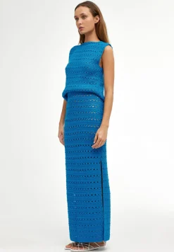 Kinney Tops|Knitwear|Laura Crochet Top - Blue