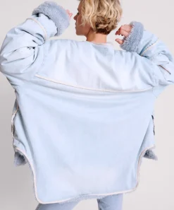 One Teaspoon Jackets & Coats|Blue Space Teddy Throwover Denim Jacket