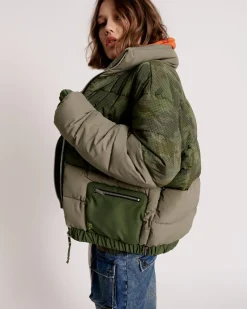 One Teaspoon Jackets & Coats|Dirtee Love Camo Puffa Jacket - Khaki