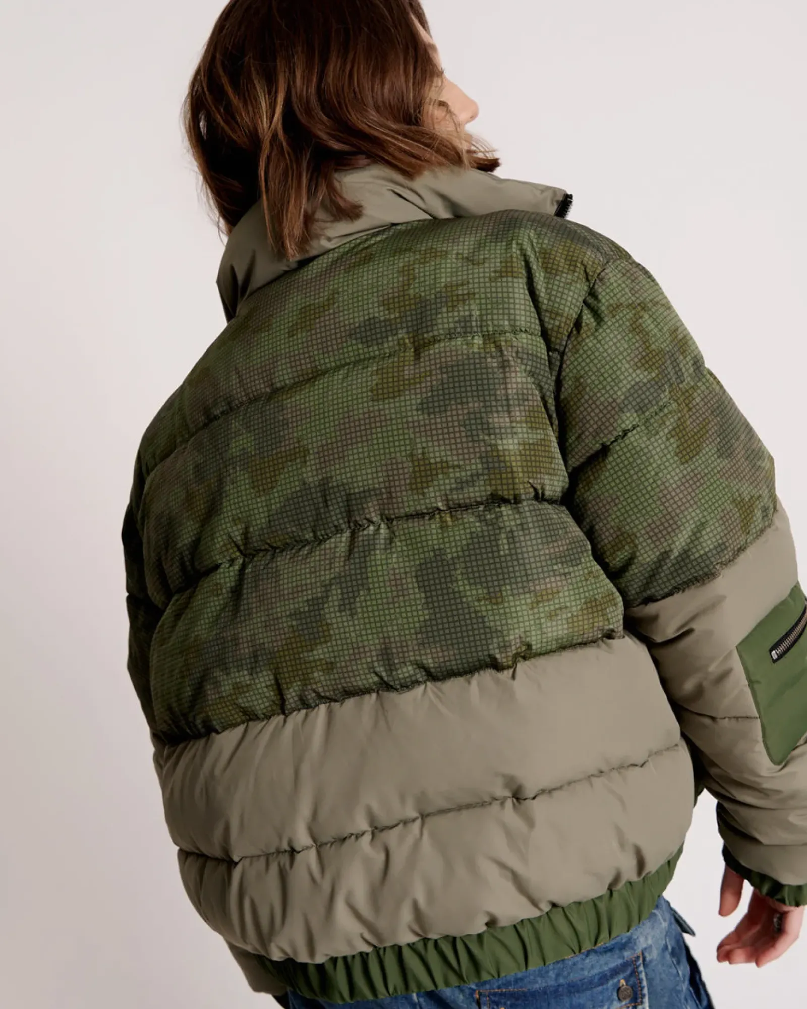 One Teaspoon Jackets & Coats|Dirtee Love Camo Puffa Jacket - Khaki