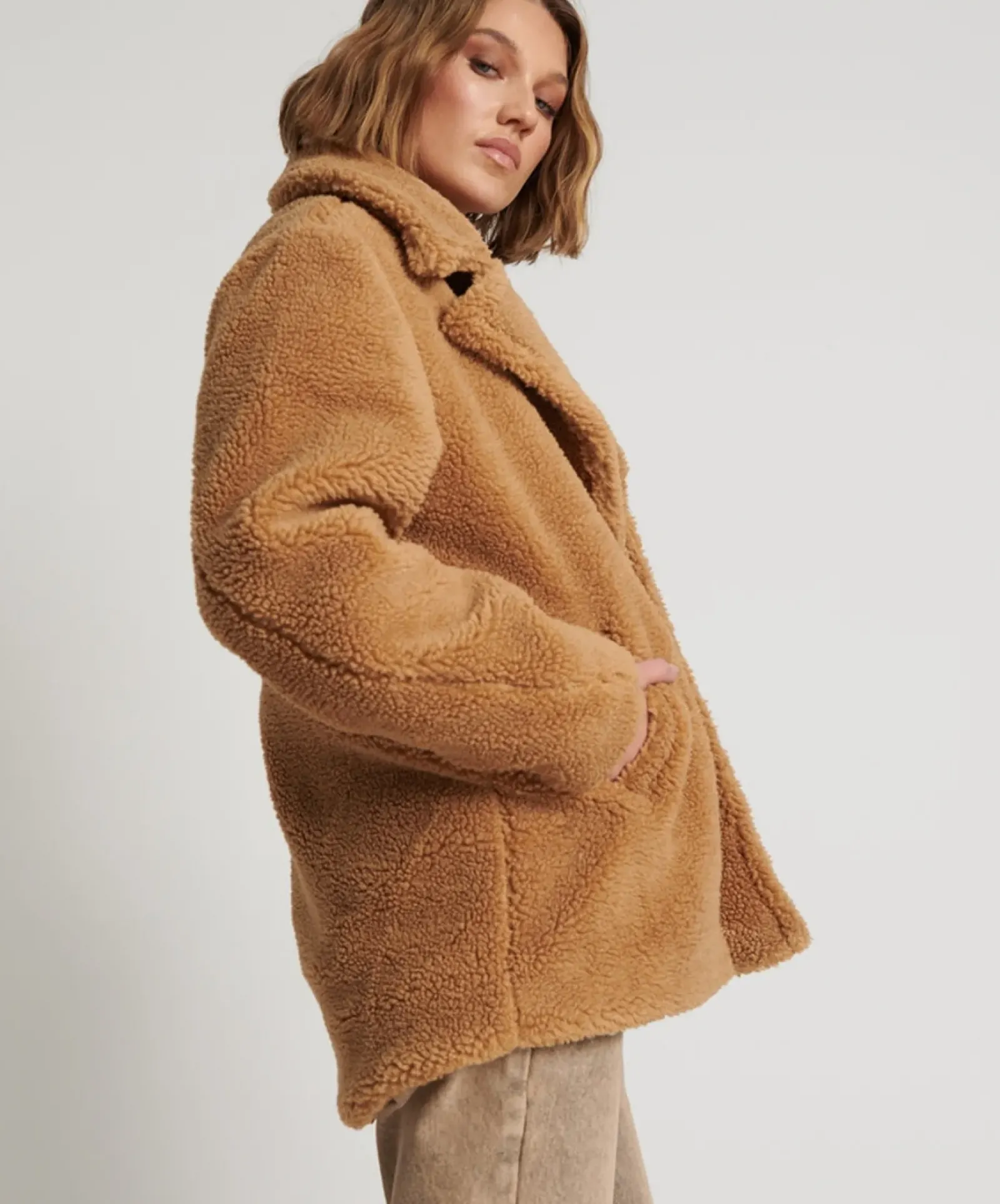 One Teaspoon Jackets & Coats|Tan Teddy Coat