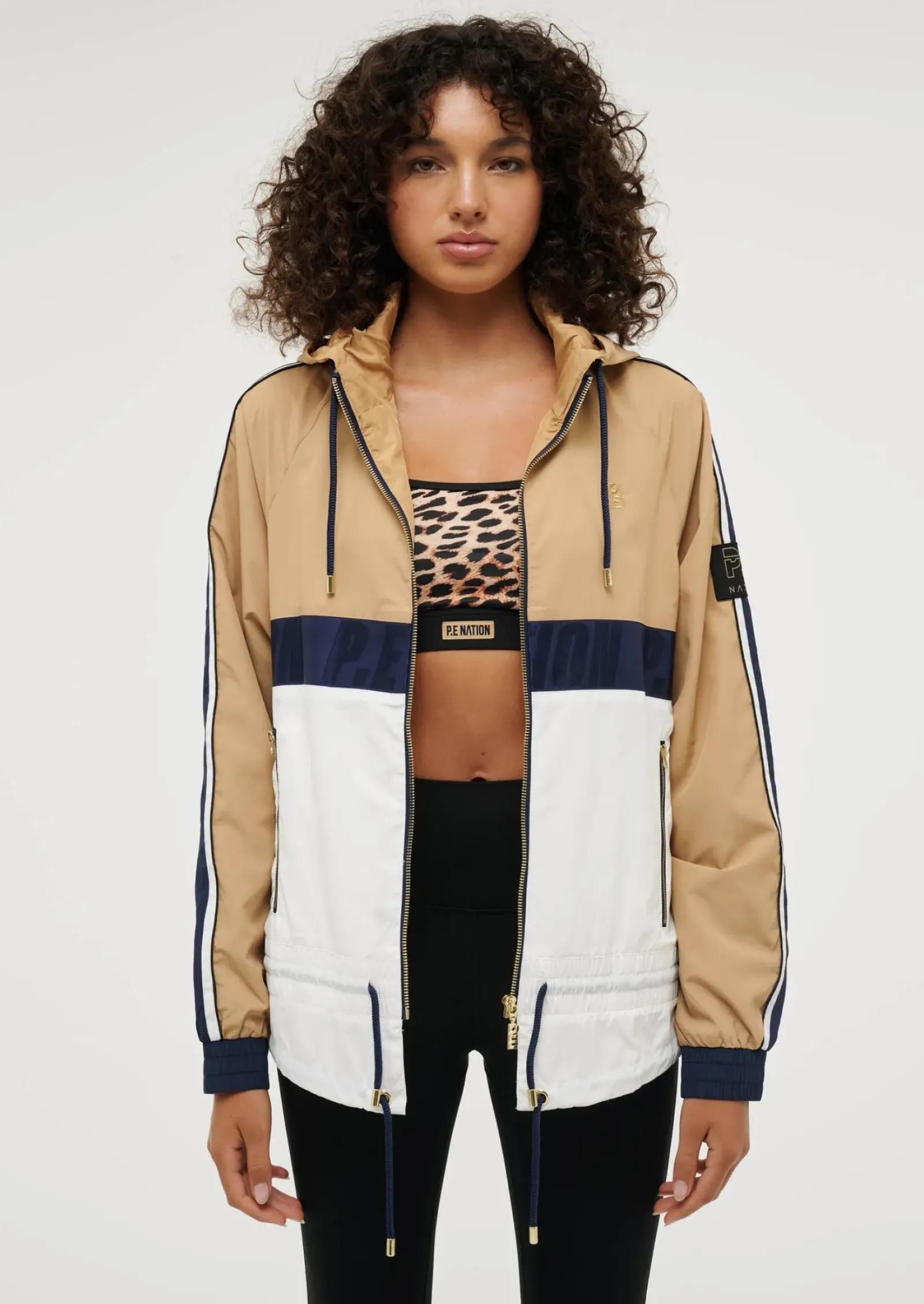 P.E Nation Jackets & Coats|Cropped Man Down Jacket - Optic White