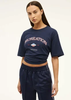P.E Nation Tops|Recreation Tee - Dark Navy Blue