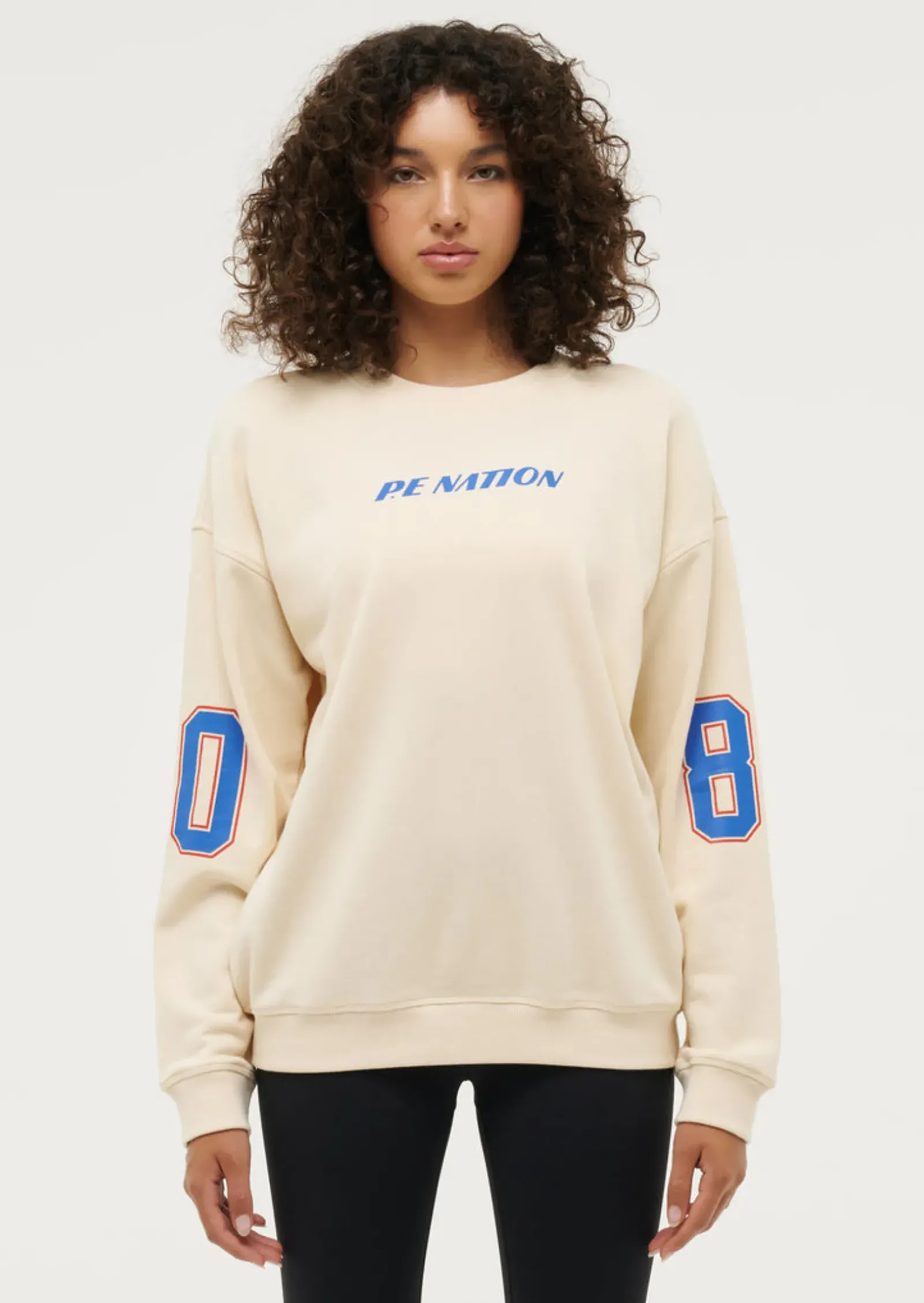 P.E Nation Tops|Jumpers|Rematch Sweat - Pearled Ivory