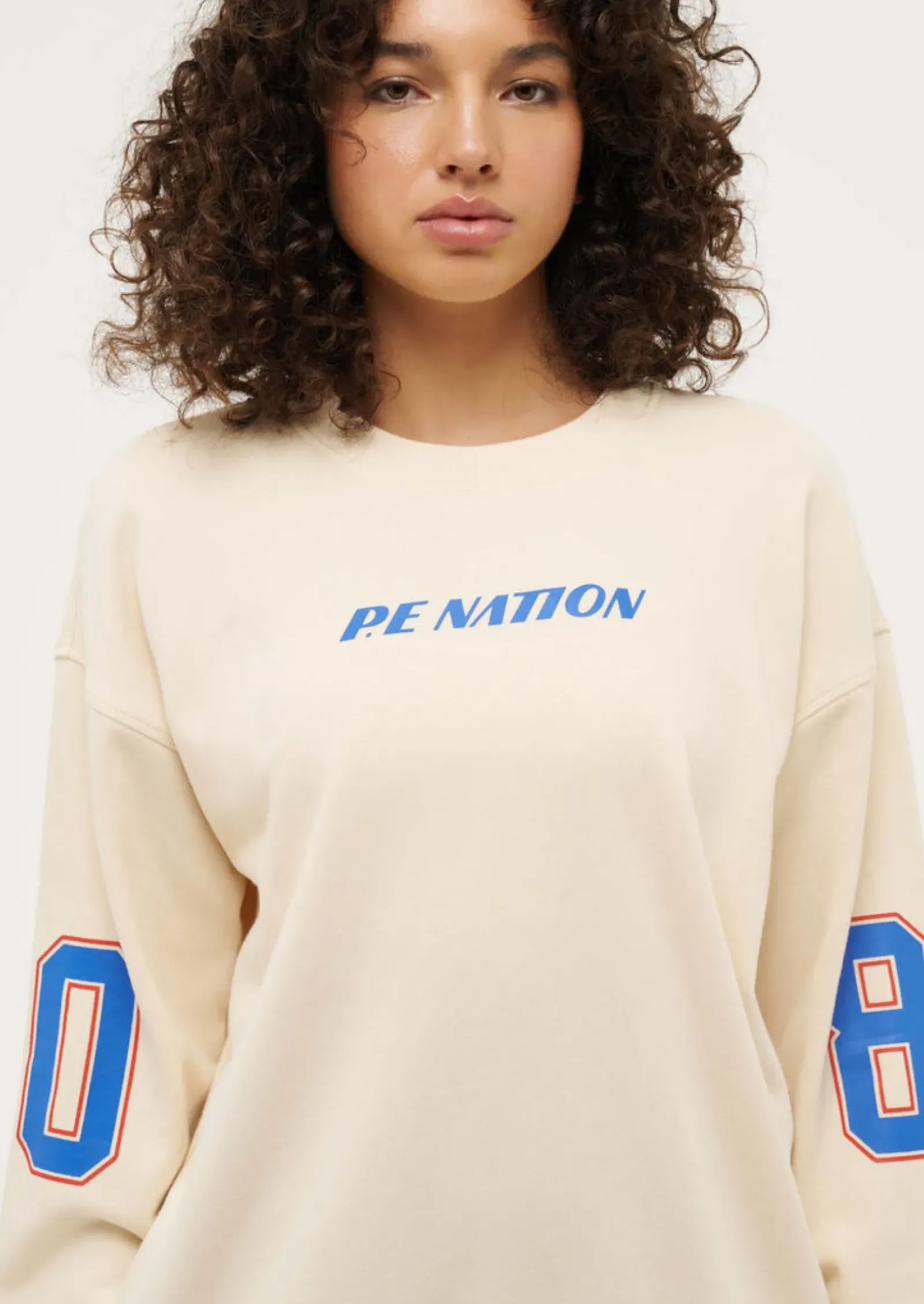 P.E Nation Tops|Jumpers|Rematch Sweat - Pearled Ivory