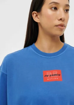 P.E Nation Tops|Trifecta Tee - Electric Blue