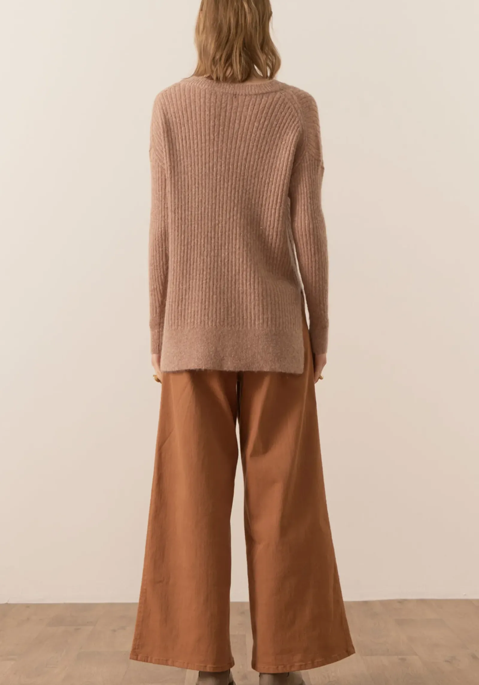 Pol Knitwear|Fitch Ribbed Knit - Blush