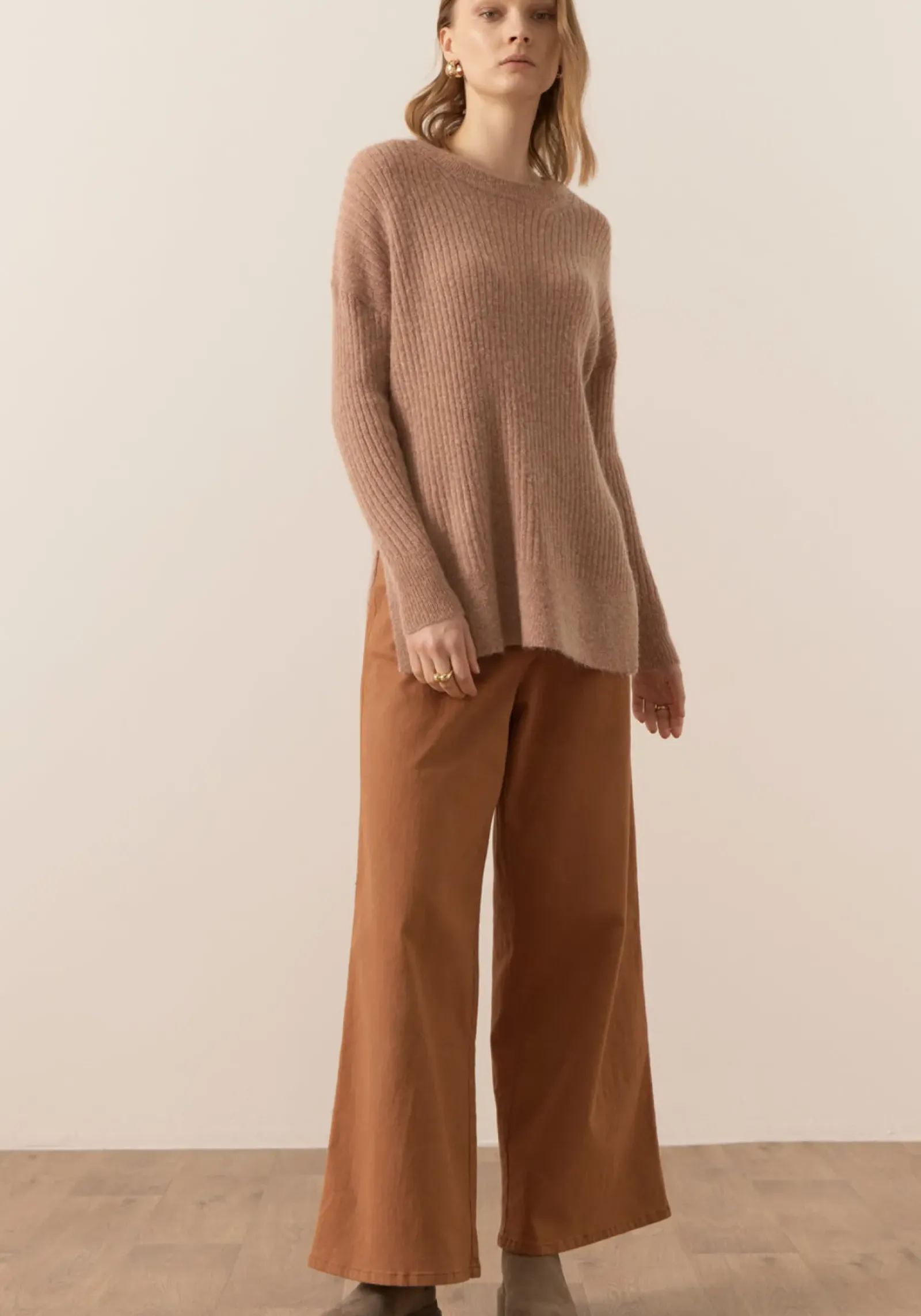 Pol Knitwear|Fitch Ribbed Knit - Blush