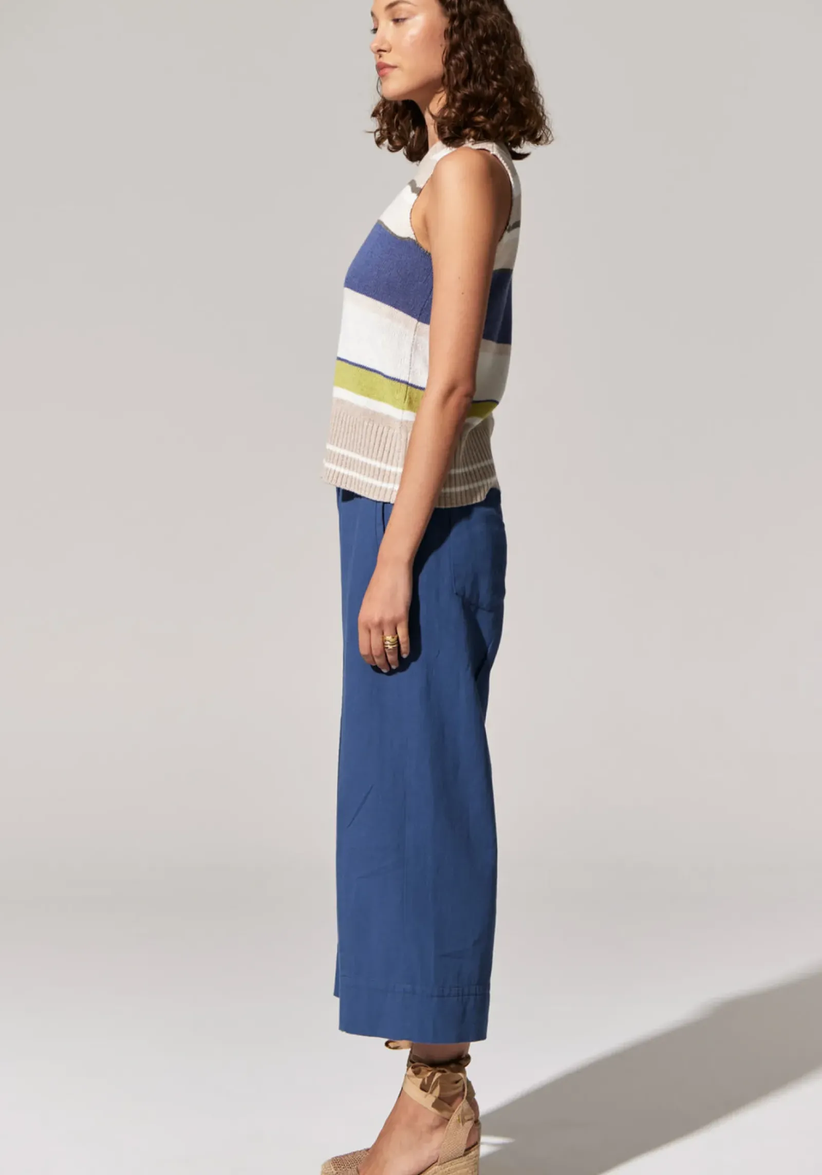 Pol Pants|Miley Crop Pant - Blue