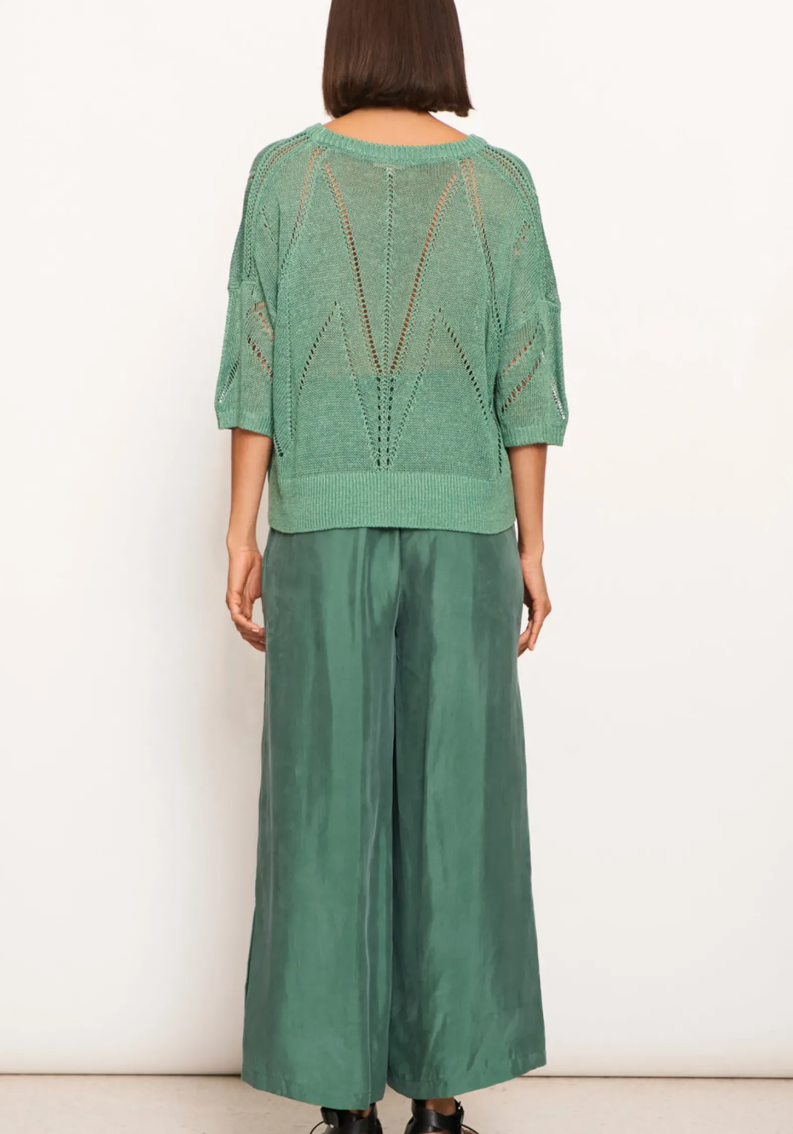 Pol Tops|Knitwear|Pier Knit Tee- Green