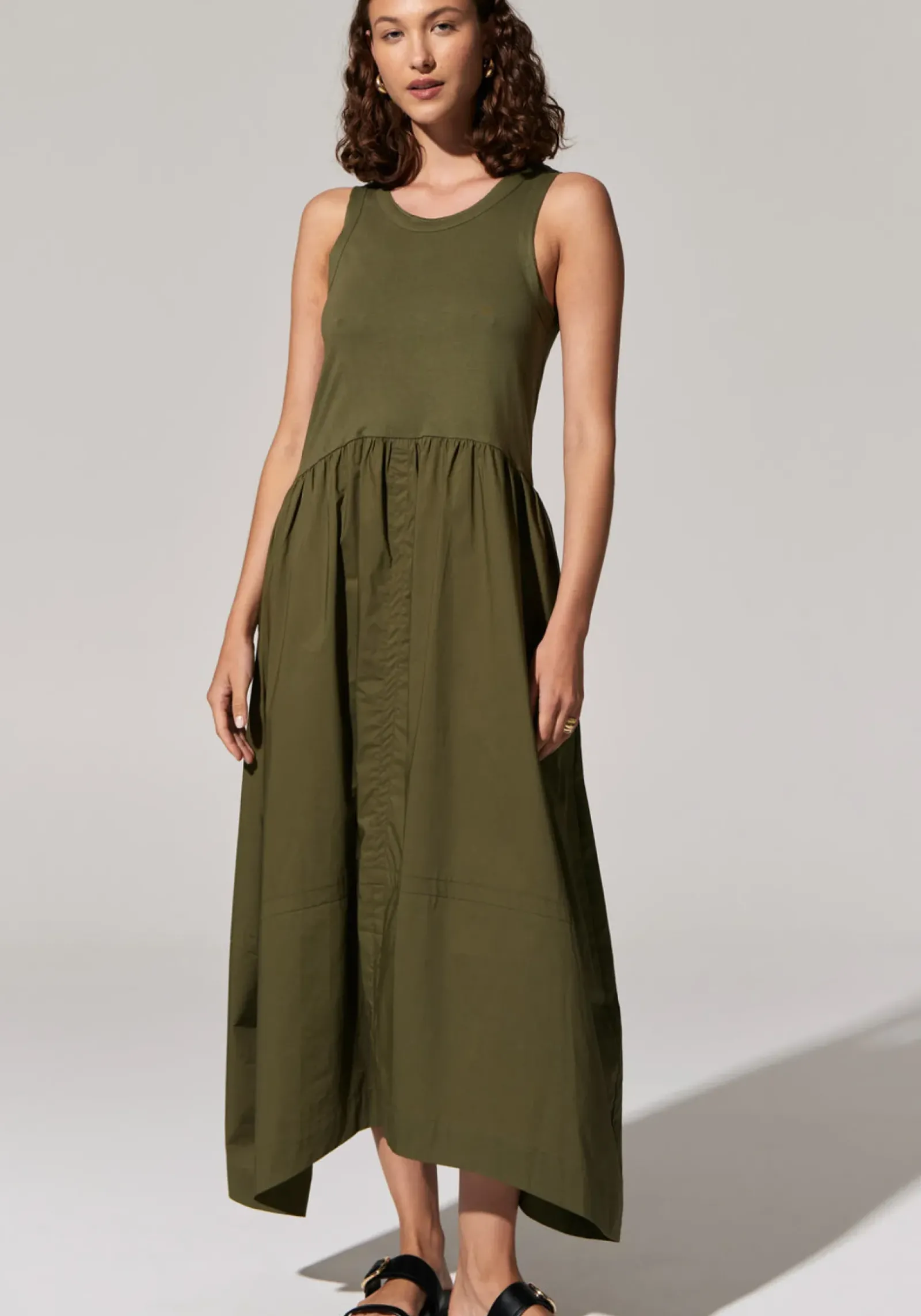 Pol Dresses|Toya Tank Dress - Khaki