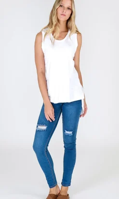 3rd Story Tops|Madison Tank - White
