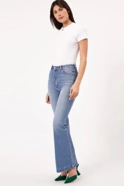 Rolla's Jeans|Rolla's Eastcoast Flare Kate - Mid Vintage Blue
