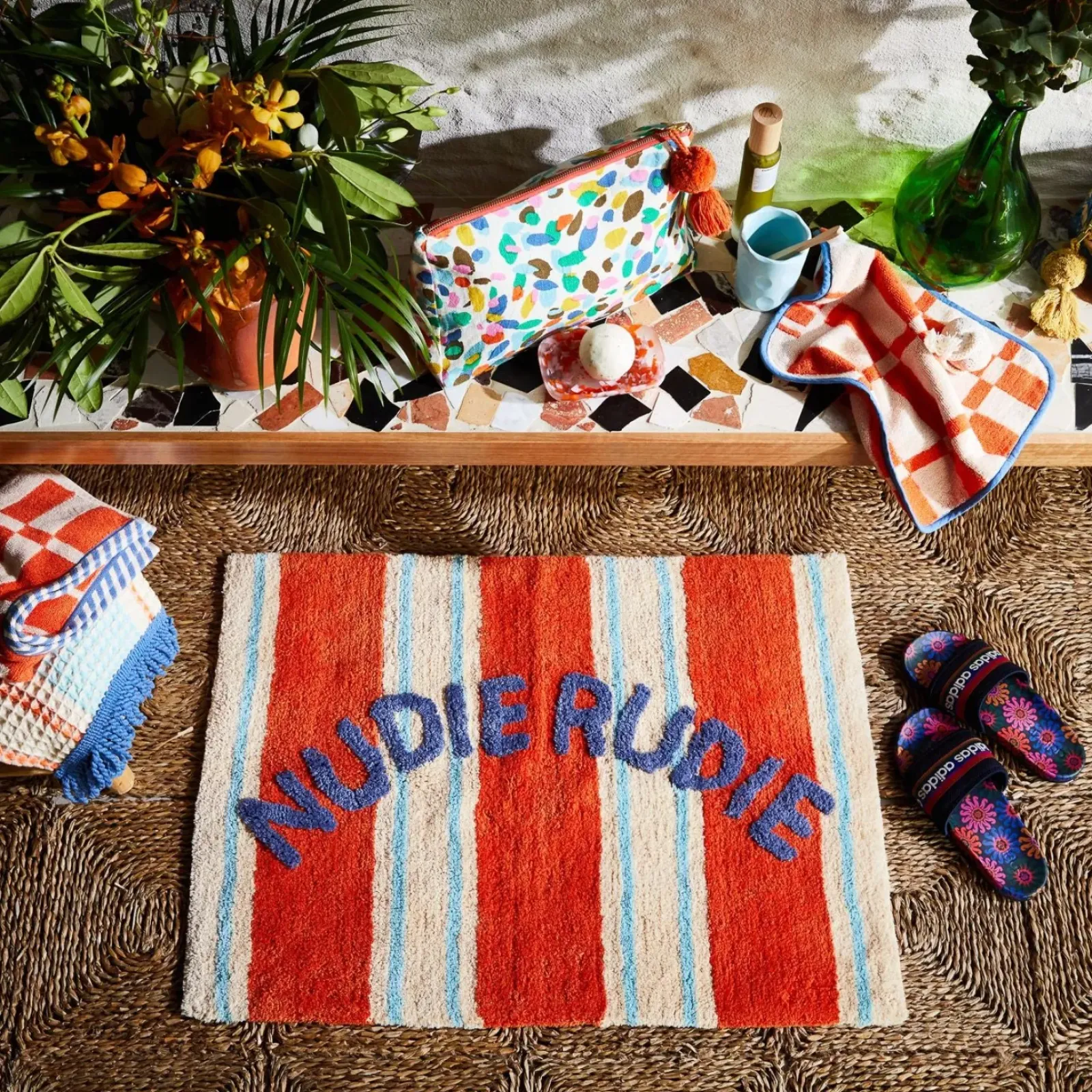 Sage & Clare Bath Mats|Sage & Clare Ballico Nudie Bath Mat - Paprika