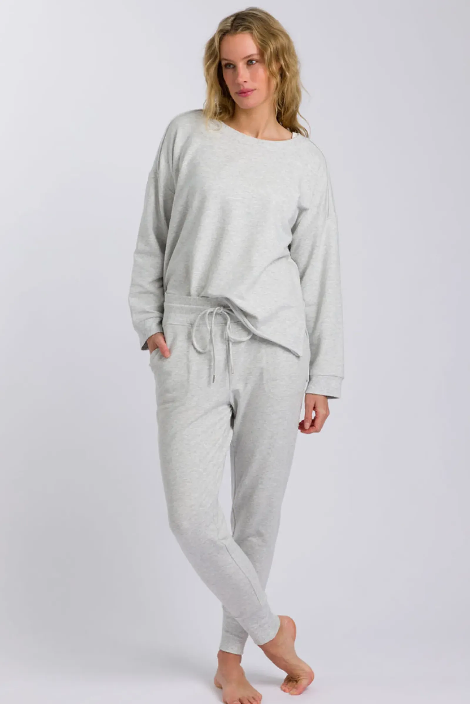 Talamaya Tops|Knitwear|Heavenly Fleece Windcheater - Silver Marle