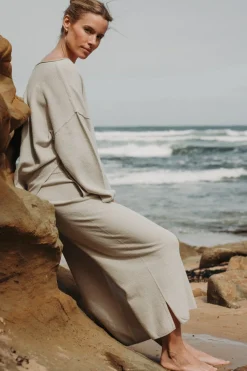 Talamaya Pants|Retreat Cotton Twist Pant - Silver & Salt