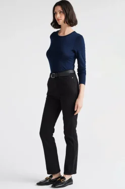 Toorallie Tops|Knitwear|Crew Merino Tee - Navy