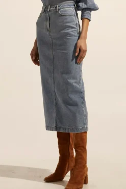 Zoe Kratzmann Skirts|Accord Skirt - Washed Denim