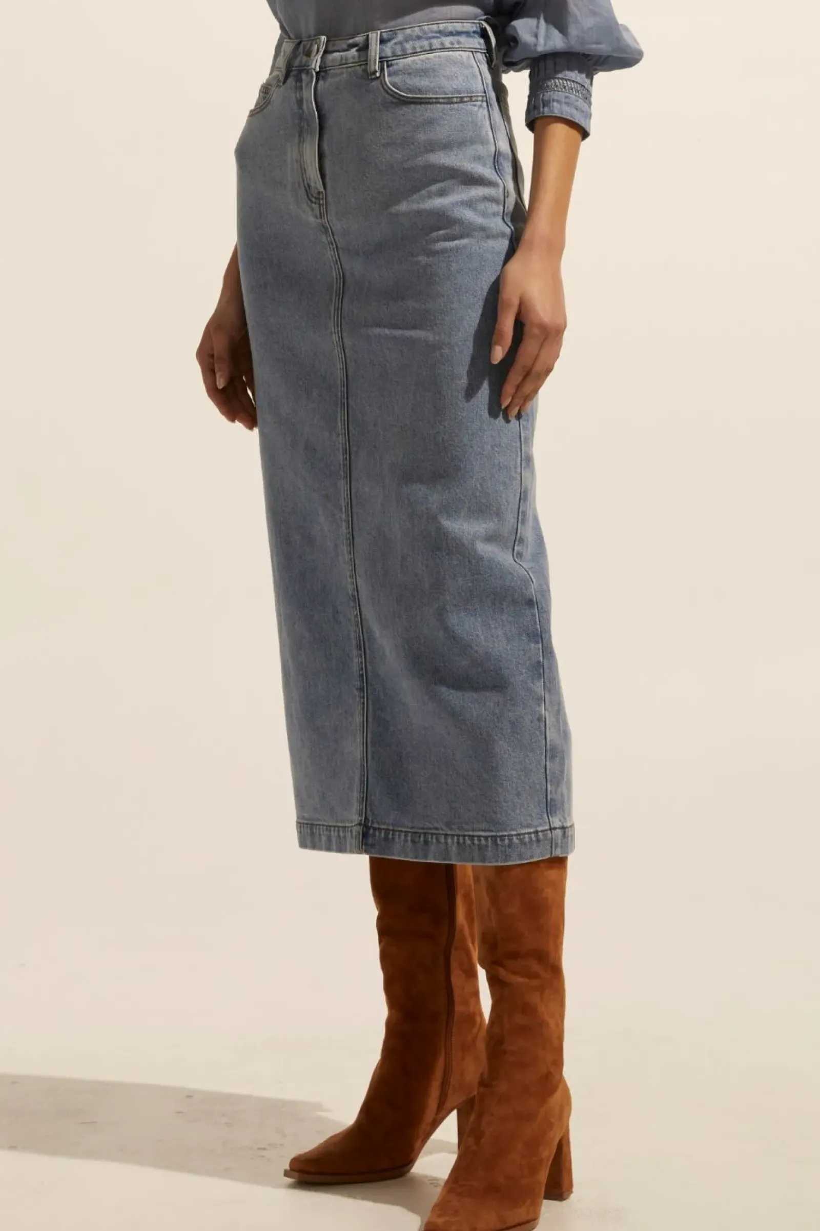 Zoe Kratzmann Skirts|Accord Skirt - Washed Denim