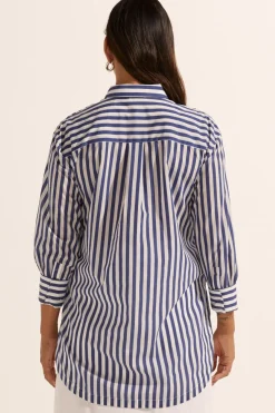 Zoe Kratzmann Tops|Agile Top - Navy Stripe