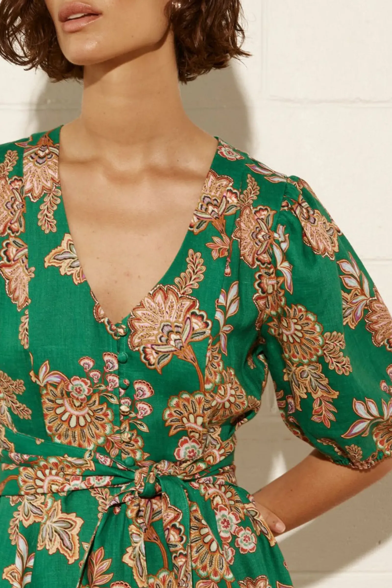 Zoe Kratzmann Dresses|Ebb Dress - K'gari Palm Green