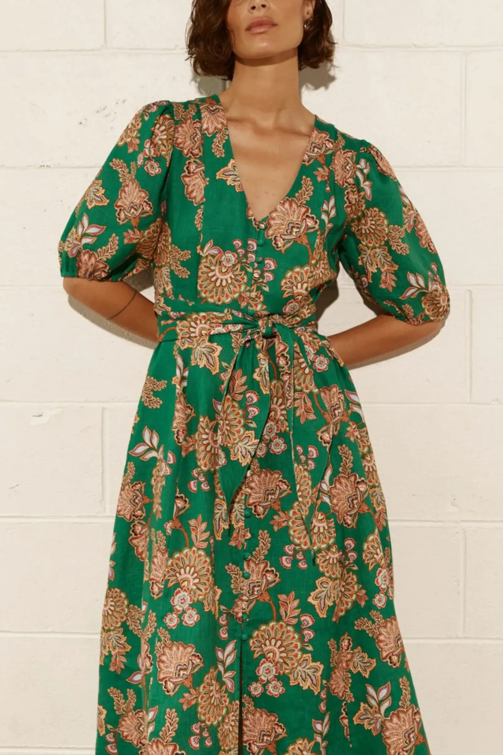 Zoe Kratzmann Dresses|Ebb Dress - K'gari Palm Green