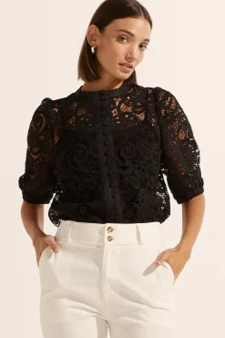 Zoe Kratzmann Tops|Parade Lace Top - Black