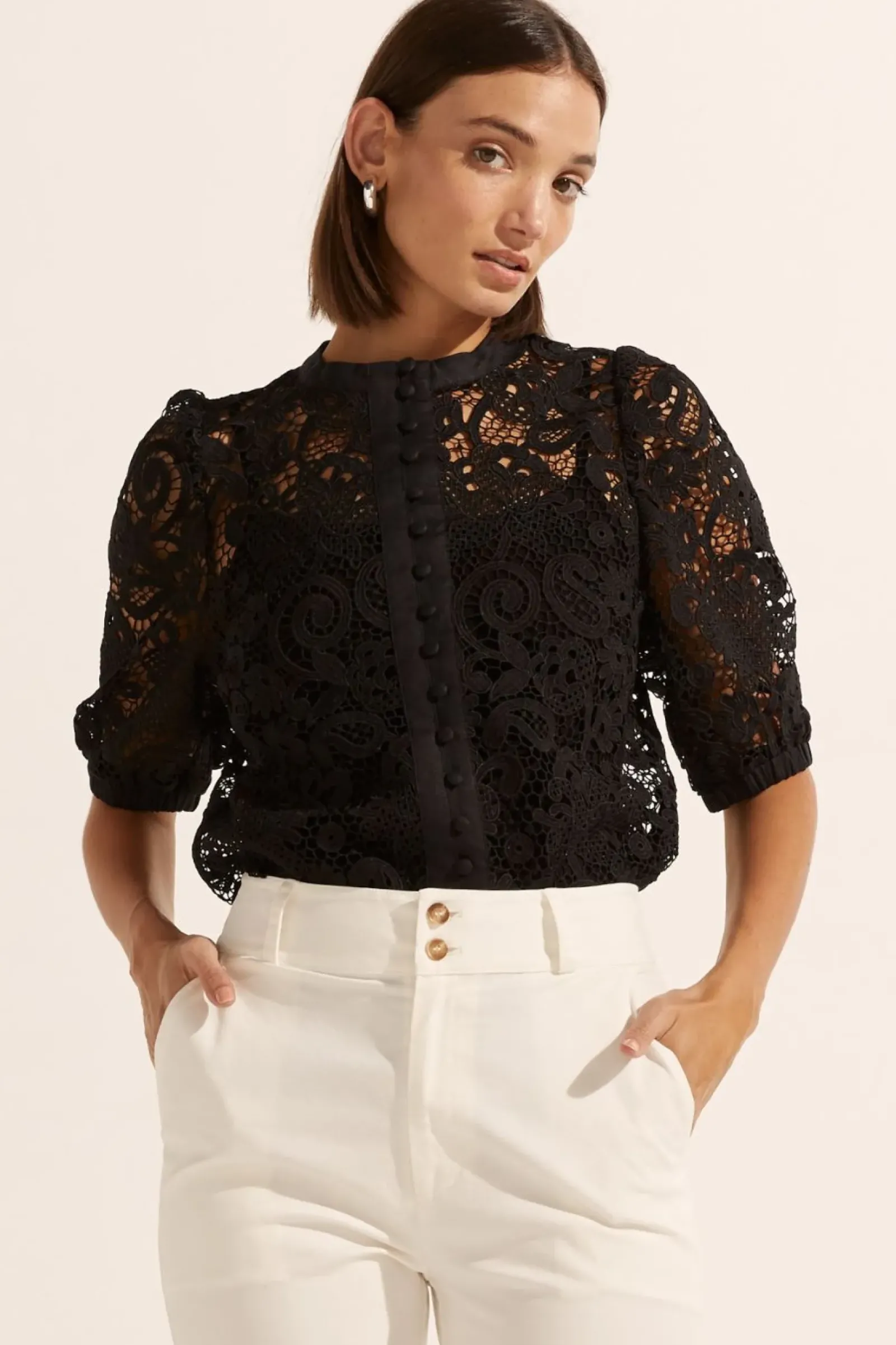 Zoe Kratzmann Tops|Parade Lace Top - Black