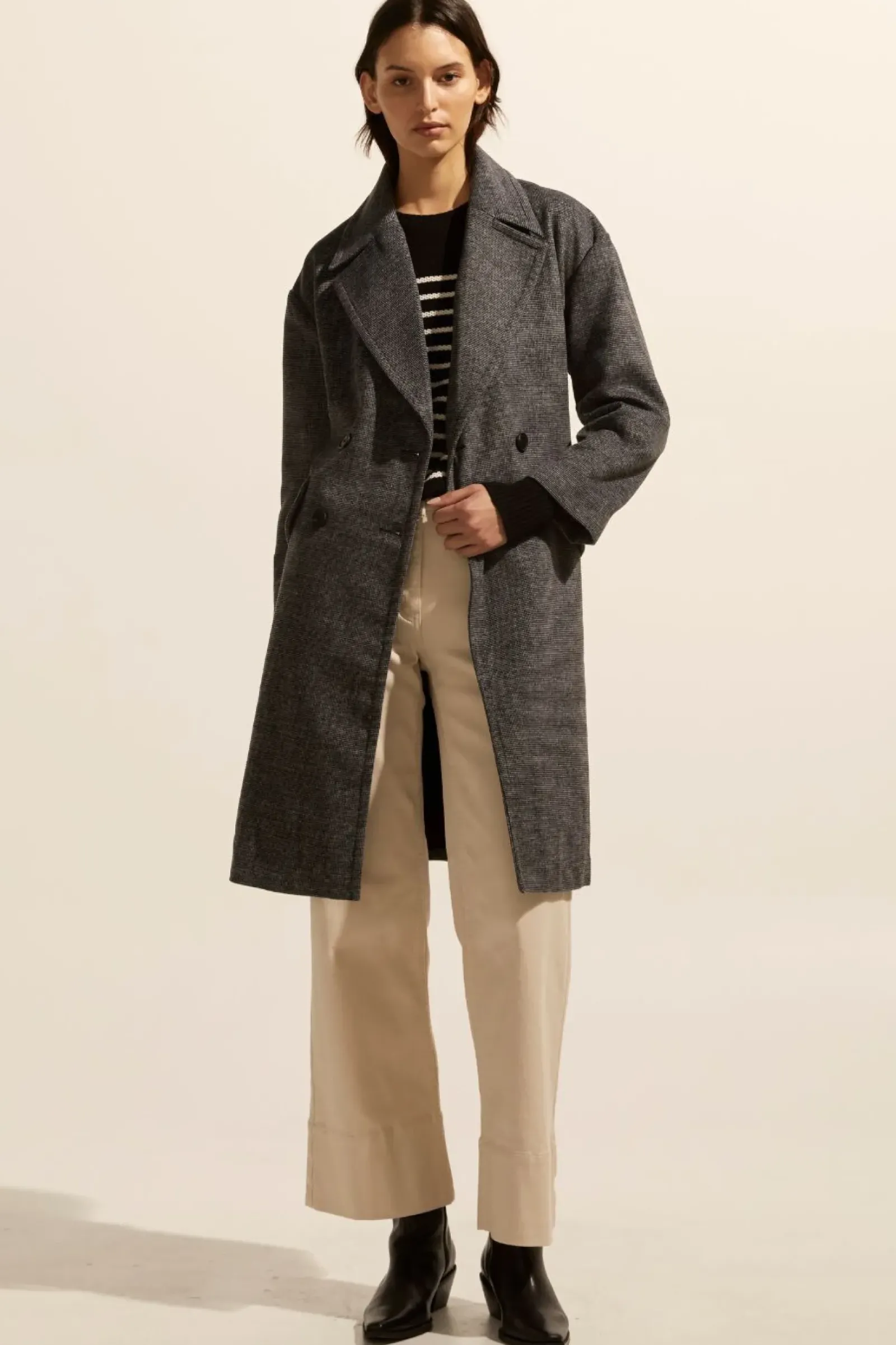 Zoe Kratzmann Jackets & Coats|Pillar Coat - Black Mini Check