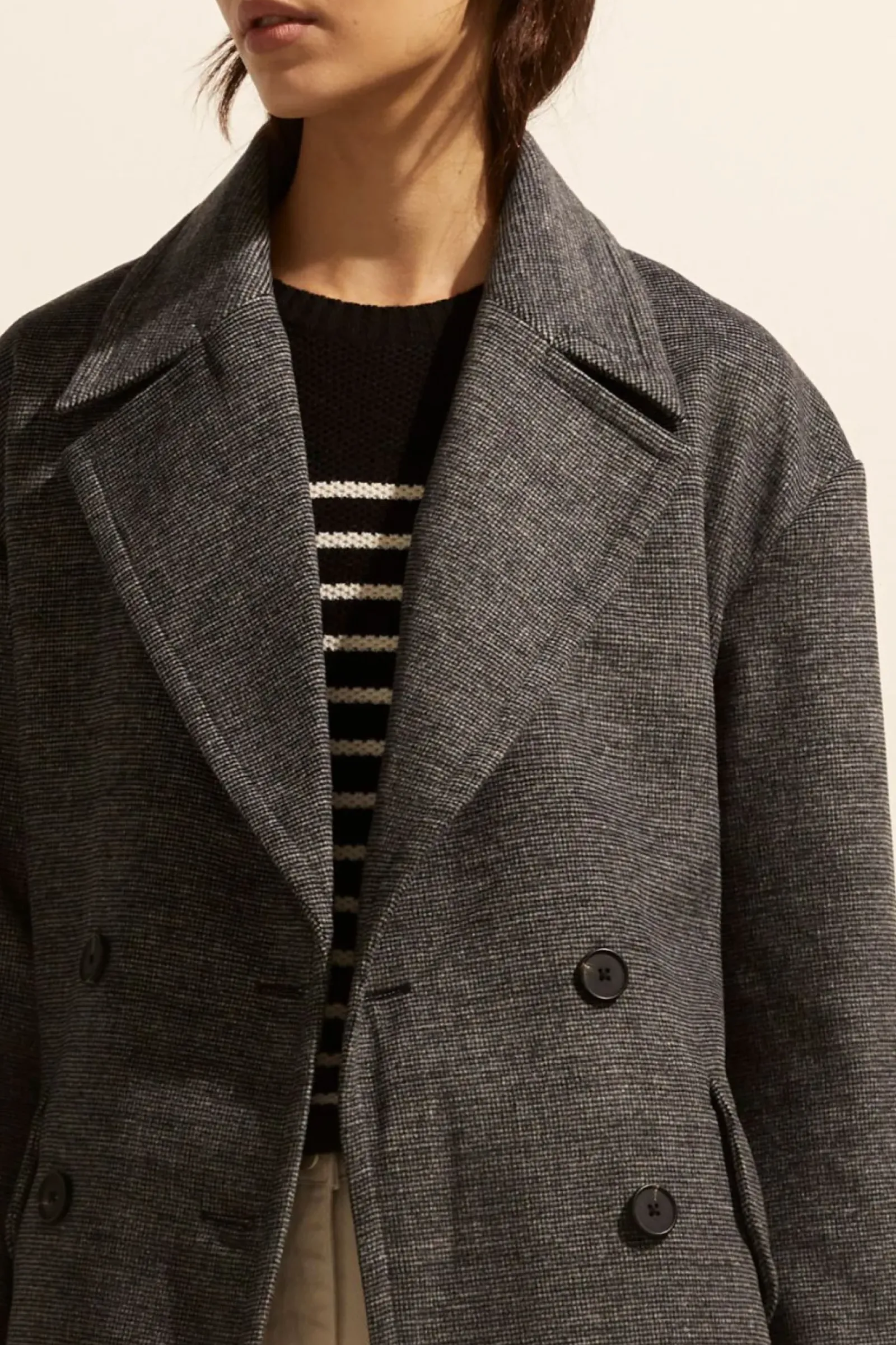 Zoe Kratzmann Jackets & Coats|Pillar Coat - Black Mini Check