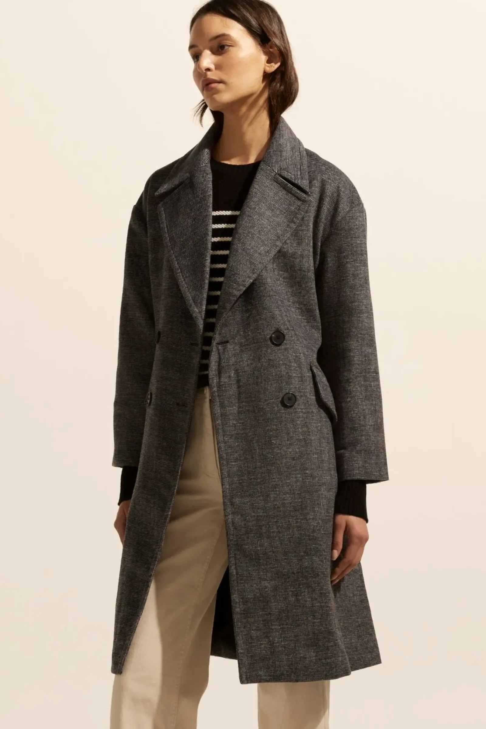 Zoe Kratzmann Jackets & Coats|Pillar Coat - Black Mini Check